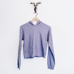 Splendid Women's Periwinkle Waffle Knit Hoodie Plus Size 14 NWT